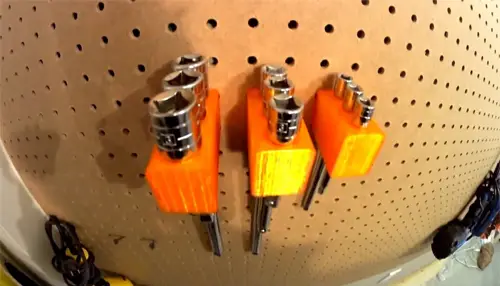 What is the best way to hang sockets on a pegboard