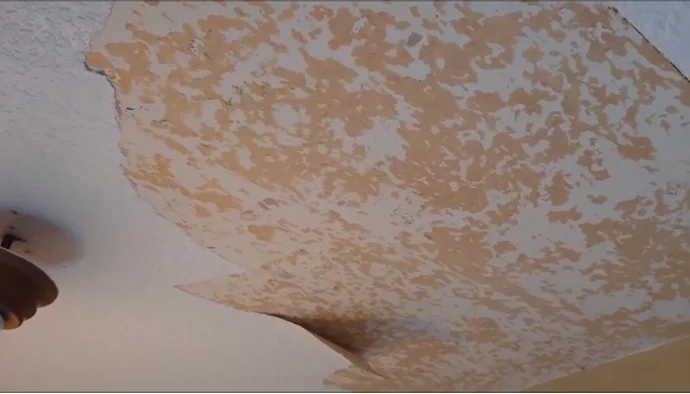 how to remove lining paper from ceiling