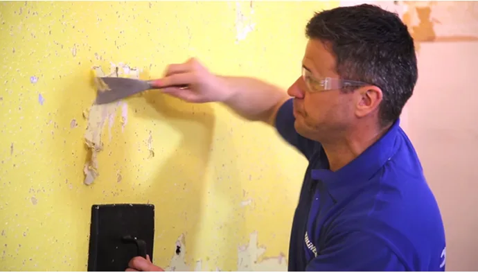 how to remove painted lining paper