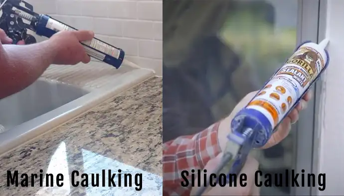 marine caulking vs silicone