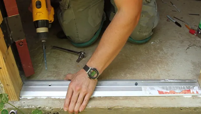 How To Seal Door Threshold on Concrete Slab