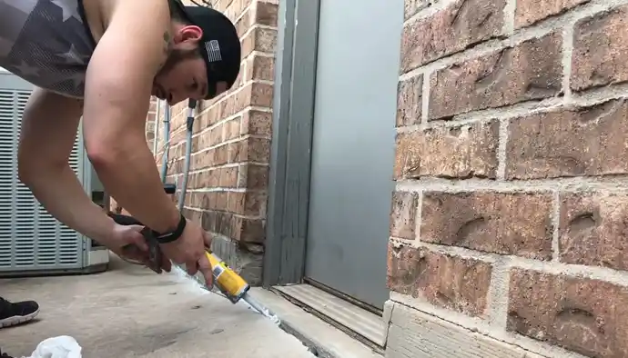 How to Seal Gaps Between Sides of Concrete Steps and Brick Walls