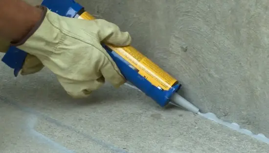 What kind of sealant do you use to fill the gaps between your concrete steps and brick walls